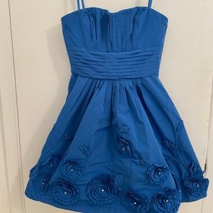 BCBG Maxazria Blue Strapless Dress